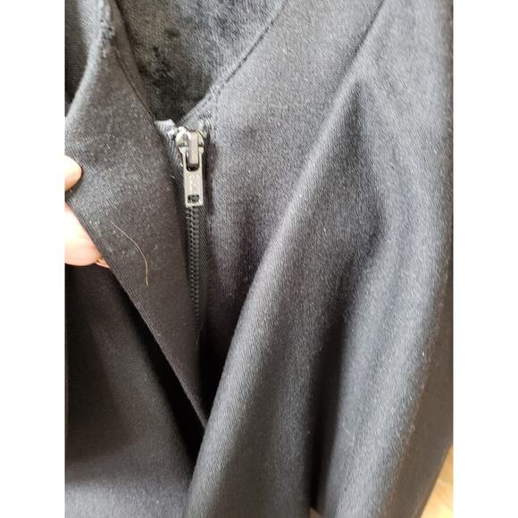 INC Black Ruffle Open Front Blazer Jacket 0X Women’s Draped Long Sleeve Stretch - Picture 5 of 12